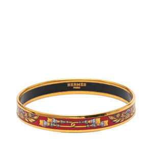 Pre-Loved Hermes Narrow Tassels Enamel Bangle 65